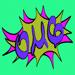 Omg retro lettering in pop art style vector illustration