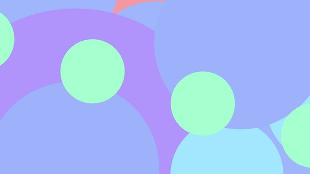 抽象的なモーショングラフィックス背景　泡背景で図形が流れる　Abstract motion graphics background: Shapes flow in a bubble background 4K3840 × 2160 MOV ProRes
