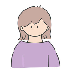 女の子のアイコン1(カラーバージョン)