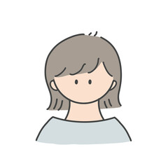 女の子のアイコン1(カラーバージョン)