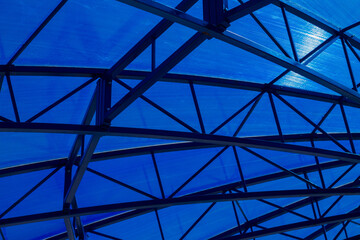 attraction roof. metal structure with plastic roof.