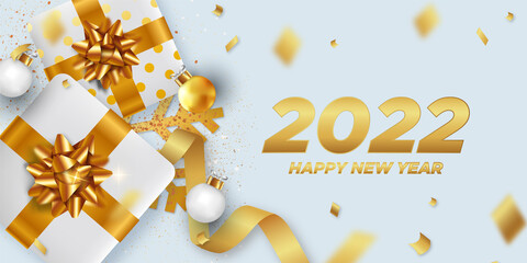 Fototapeta na wymiar Happy new year greeting card background illustration