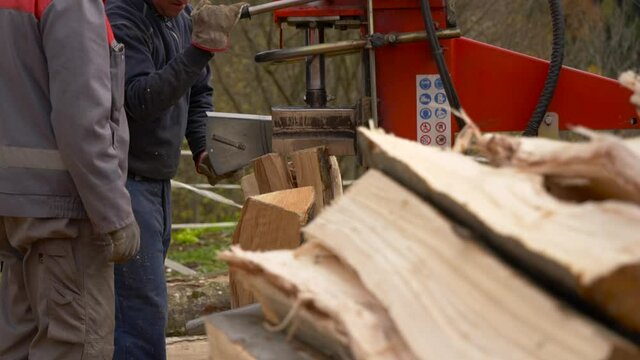 cutting wood
