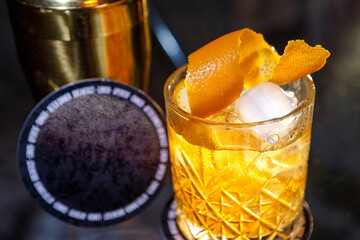 Alcohol classic cocktails in the bar
