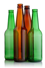 Empty glass Beer bottles