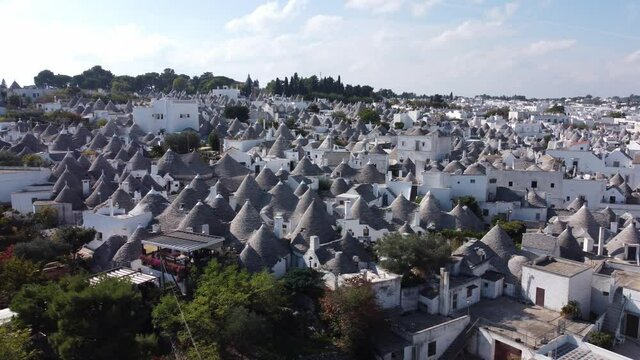 The famous Trulli houses of Alberobello - a popular town in Italy - travel photography
