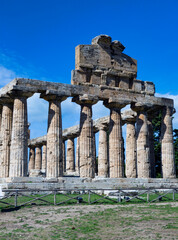 Temple of Athena ruins in Paestum, Italy, 2021. - 467552269
