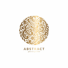 Abstract emblem. Can be used for jewelry, beauty and fashion industry. Great for logo, monogram, invitation, flyer, menu, background, or any desired idea.