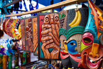 traditional Inca masks - obrazy, fototapety, plakaty