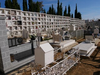 Cimetière typique, village de Cacela Velha région de l'Algarve Portugal