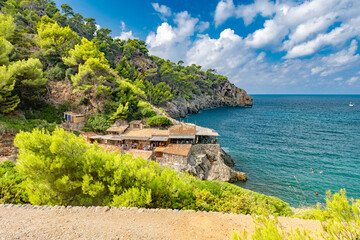 Cala Deia at the coast of the Tramuntana Mountains-8152