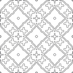 floral pattern background.Repeating geometric pattern from striped elements.   Black and white pattern.