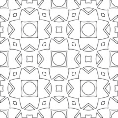 floral pattern background.Repeating geometric pattern from striped elements.   Black and white pattern.
