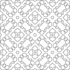 floral pattern background.Repeating geometric pattern from striped elements.   Black and white pattern.