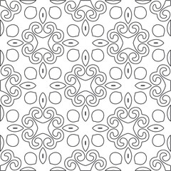 floral pattern background.Repeating geometric pattern from striped elements.   Black and white pattern.