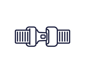 seat belt line icon, car safety