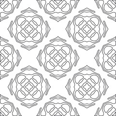 floral pattern background.Repeating geometric pattern from striped elements.   Black and white pattern.