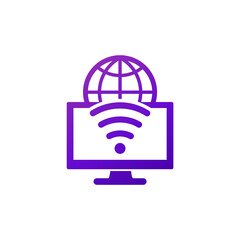 Wi-fi access to network icon