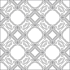 Obraz na płótnie Canvas floral pattern background.Repeating geometric pattern from striped elements. Black and white pattern.