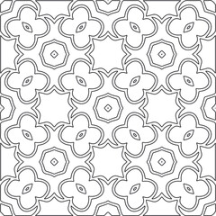 floral pattern background.Repeating geometric pattern from striped elements.   Black and white pattern.