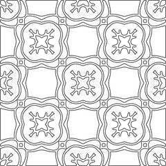 floral pattern background.Repeating geometric pattern from striped elements.   Black and white pattern.