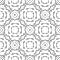 
floral pattern background.Repeating geometric pattern from striped elements.   Black and white pattern.