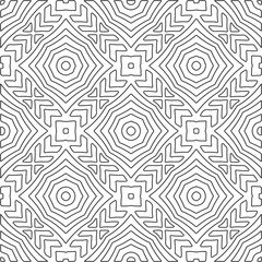 
floral pattern background.Repeating geometric pattern from striped elements.   Black and white pattern.