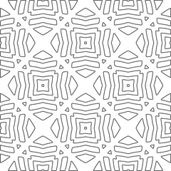 
floral pattern background.Repeating geometric pattern from striped elements.   Black and white pattern.