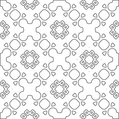 
floral pattern background.Repeating geometric pattern from striped elements.   Black and white pattern.