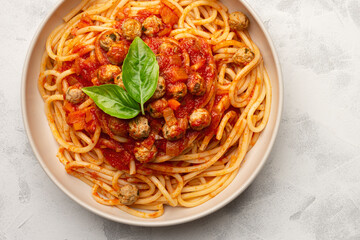 Plate SPAGHETTI MEATBALLS Like an Italian