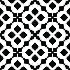 Vector seamless pattern. Modern stylish texture. Composition from regularly repeating geometrical element. Monochrome, simple. Vector illustrations. Black and white pattern.
