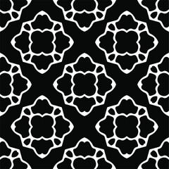 Vector seamless pattern. Modern stylish texture. Composition from regularly repeating geometrical element. Monochrome, simple. Vector illustrations. Black and white pattern.