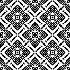 Vector seamless pattern. Modern stylish texture. Composition from regularly repeating geometrical element. Monochrome, simple. Vector illustrations. Black and white pattern.