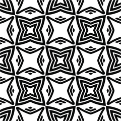 Vector seamless pattern. Modern stylish texture. Composition from regularly repeating geometrical element. Monochrome, simple. Vector illustrations. Black and white pattern.