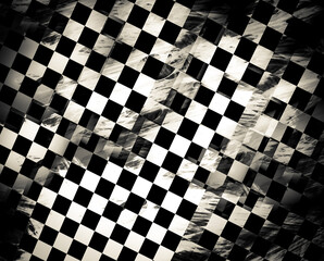 Intriguing abstraction, metallic shades. The textured surface creates an interesting perception of the pattern. Used a checkerboard pattern. There is grain, blur