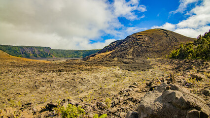 Volcanic landscape. Amazing scenery. Haleakalā National Park. Maui. Hawaii.