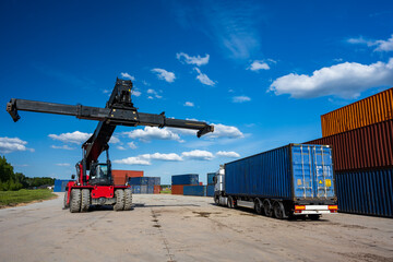 Storage, warehousing, loading containers onto trucks from the container plate.