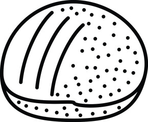 Bread icon vector. Bread icon design