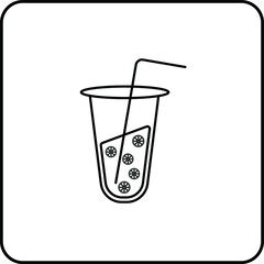 Drink liner icon illustration eps10
