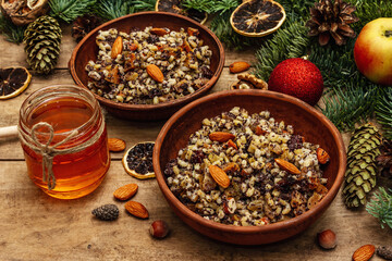 Traditional Christmas dish Kutya