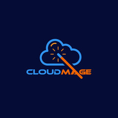 Cloud mage logo or logo template