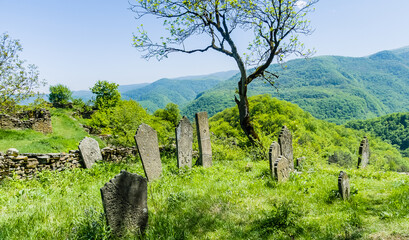 Graveyard in Kubachi, Dagestan..