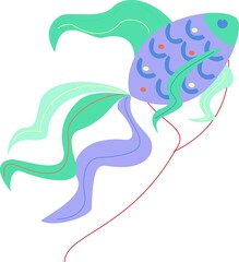 Butterfly shape Flying paper kite.  .