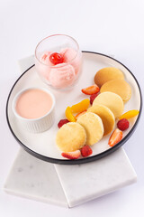 FOOD, DRINK, AND APPETIZER on white background.
