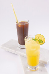 FOOD, DRINK, AND APPETIZER on white background.