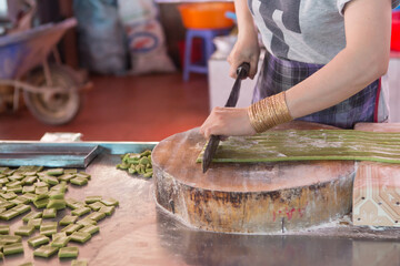 Ben Tre, Vietnam. Coconut Candy Making in Ben Tre, Con Phung, Phoenix Islet - obrazy, fototapety, plakaty