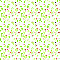 Flowers and leaves. Can be used for fabric, wrapping paper, wallpaper.