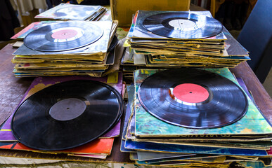 Old vinyl records
