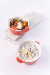 FOOD, DRINK, AND APPETIZER on white background.