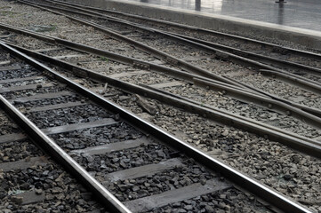 Fototapeta premium tracks in the distance